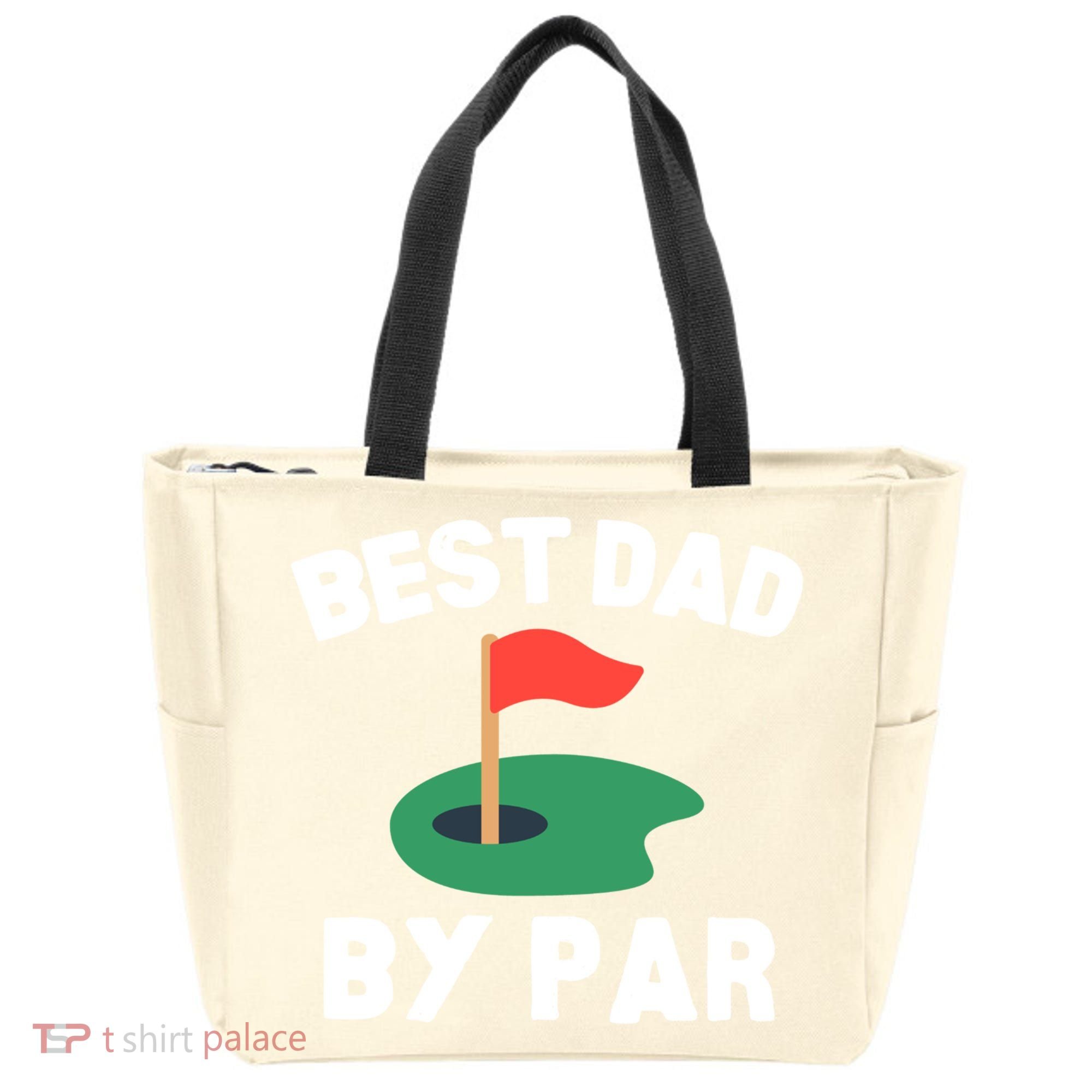 Best Dad By Par Golf Humor Father Gift Tote Bag