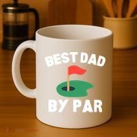 Best Dad By Par Golf Humor Father Gift Coffee Mug thumb 4