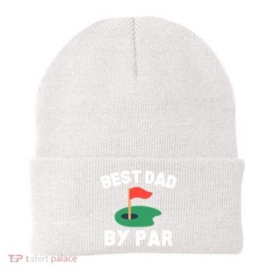 Best Dad By Par Golf Humor Father Gift Beanie