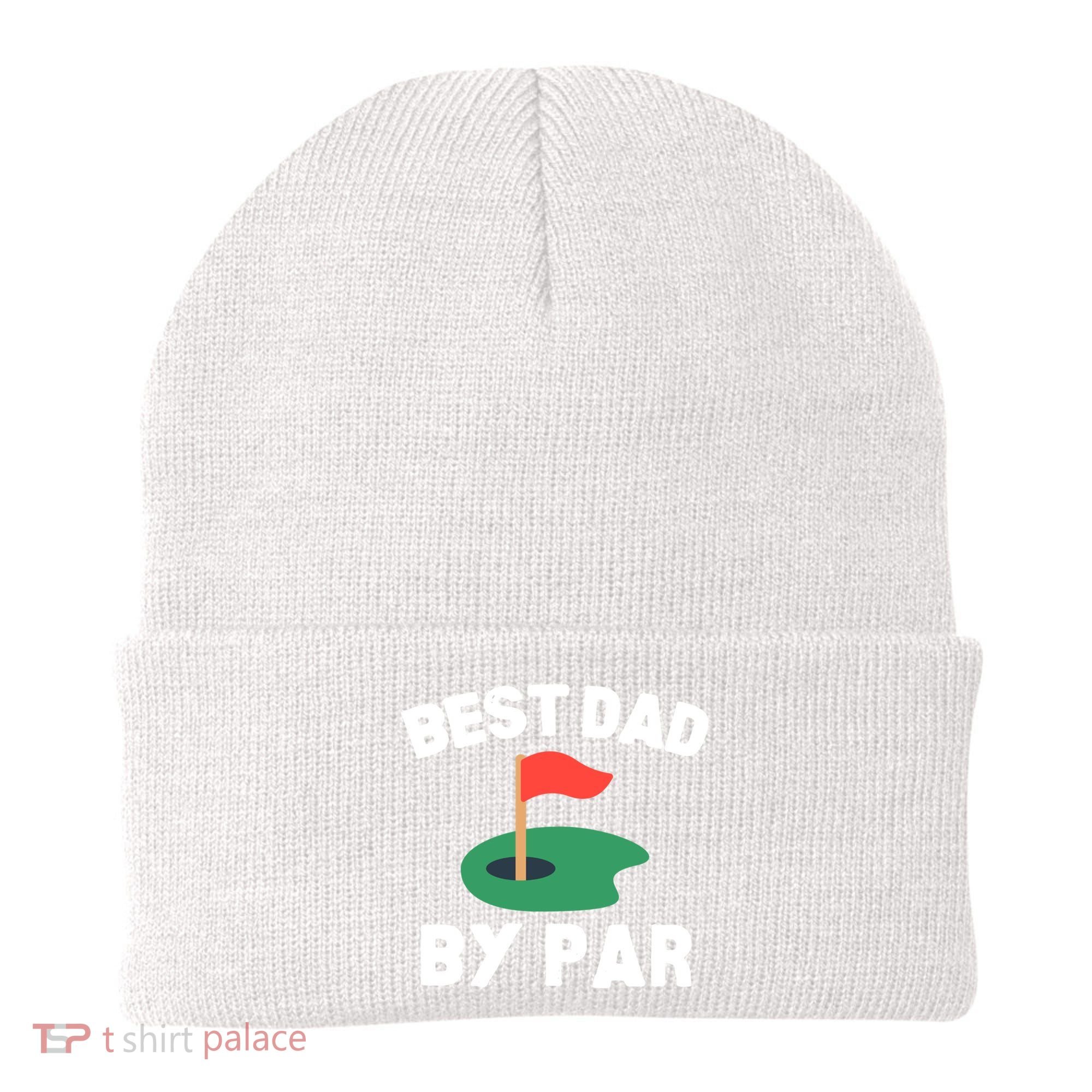 Best Dad By Par Golf Humor Father Gift Beanie