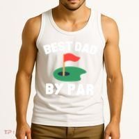 Best Dad By Par Golf Humor Father Gift Tank Top thumb 3