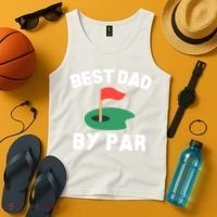 Best Dad By Par Golf Humor Father Gift Tank Top thumb 4