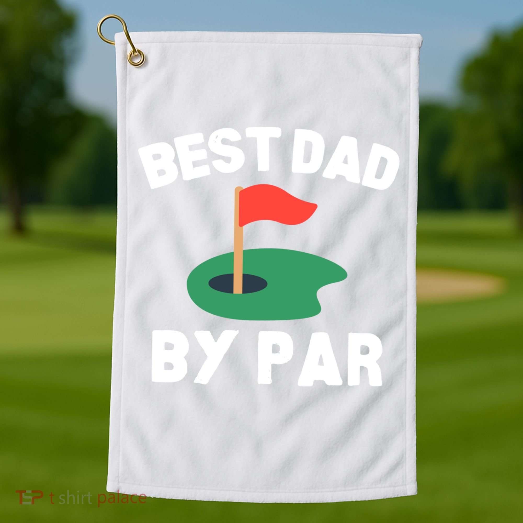 Best Dad By Par Golf Humor Father Gift Golf Towel