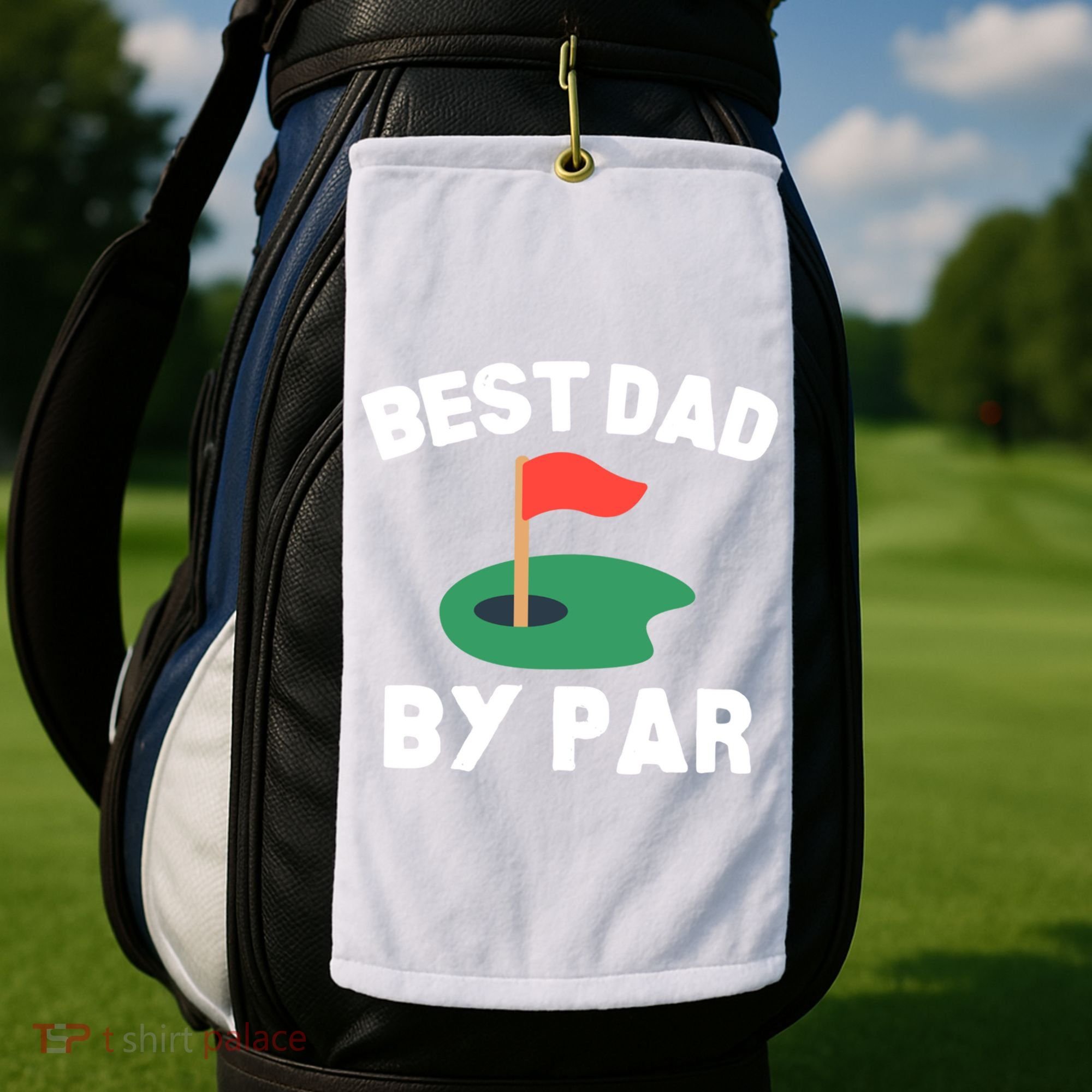 Best Dad By Par Golf Humor Father Gift Golf Towel
