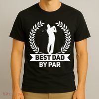 Best Dad By Par Golf Fathers Day Golfing T-Shirt thumb 3