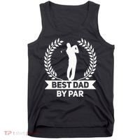 Best Dad By Par Golf Fathers Day Golfing Tank Top thumb 0