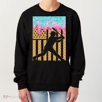 Baseball Drip Bat Boy Dripping Ice Cream American Flag Women's Sweatshirt thumb 0