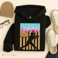 Baseball Drip Bat Boy Dripping Ice Cream American Flag Hoodie thumb 4