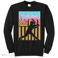 Baseball Drip Bat Boy Dripping Ice Cream American Flag Sweatshirt thumb 0