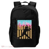 Baseball Drip Bat Boy Dripping Ice Cream American Flag Backpack thumb 0