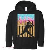 Baseball Drip Bat Boy Dripping Ice Cream American Flag Toddler Hoodie thumb 0