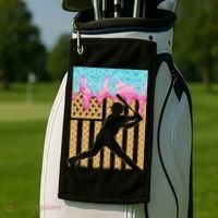 Baseball Drip Bat Boy Dripping Ice Cream American Flag Golf Towel thumb 2