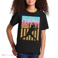 Baseball Drip Bat Boy Dripping Ice Cream American Flag Kids T-Shirt thumb 2