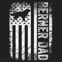 Bernese Dad Berner Mountain Dad American Us Flag Dog Beanie thumb 2