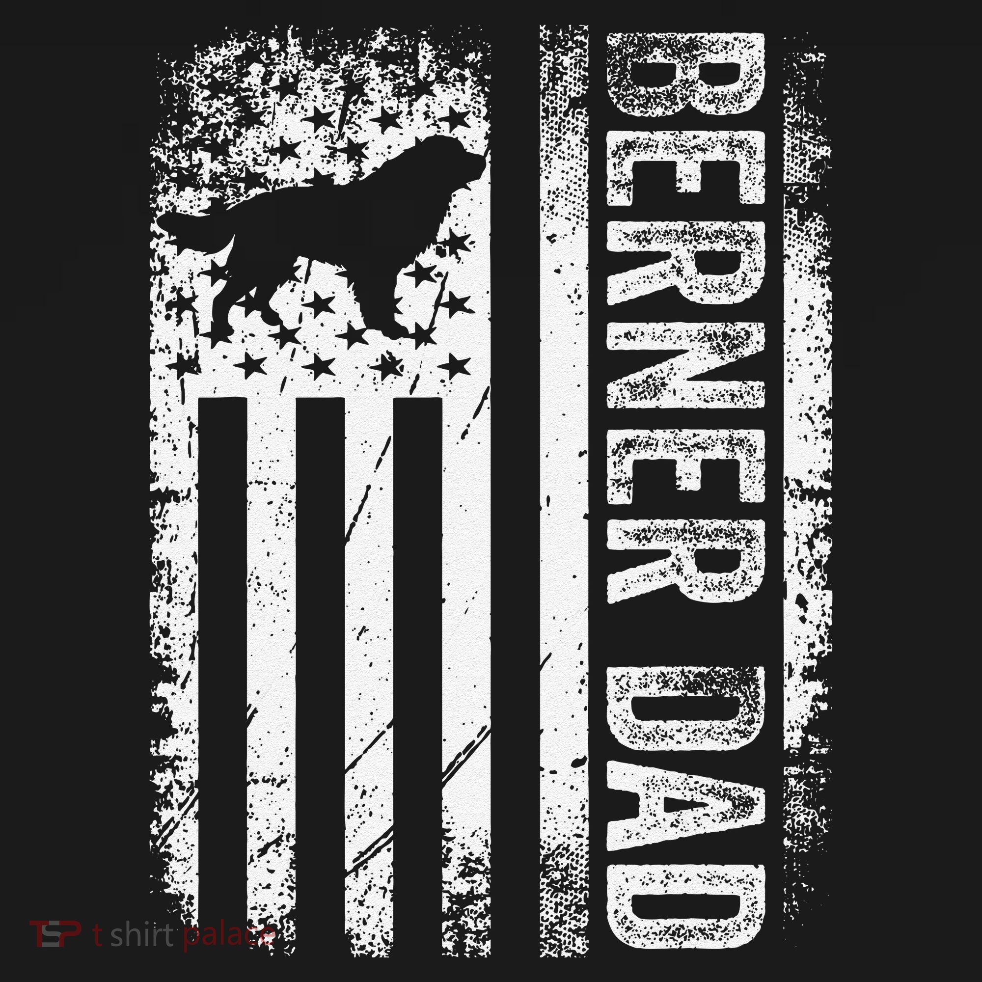 Bernese Dad Berner Mountain Dad American Us Flag Dog Coaster