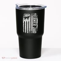 Bernese Dad Berner Mountain Dad American Us Flag Dog Tumbler thumb 0