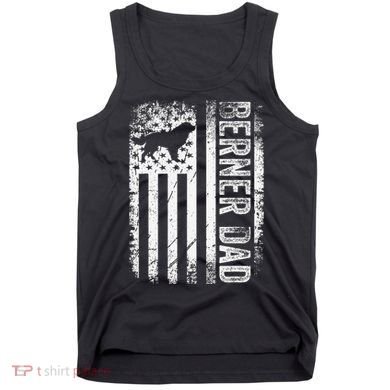 Bernese Dad Berner Mountain Dad American Us Flag Dog Tank Top