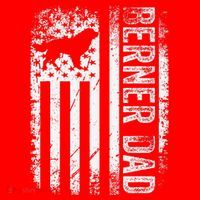 Bernese Dad Berner Mountain Dad American Us Flag Dog Santa Hat thumb 1
