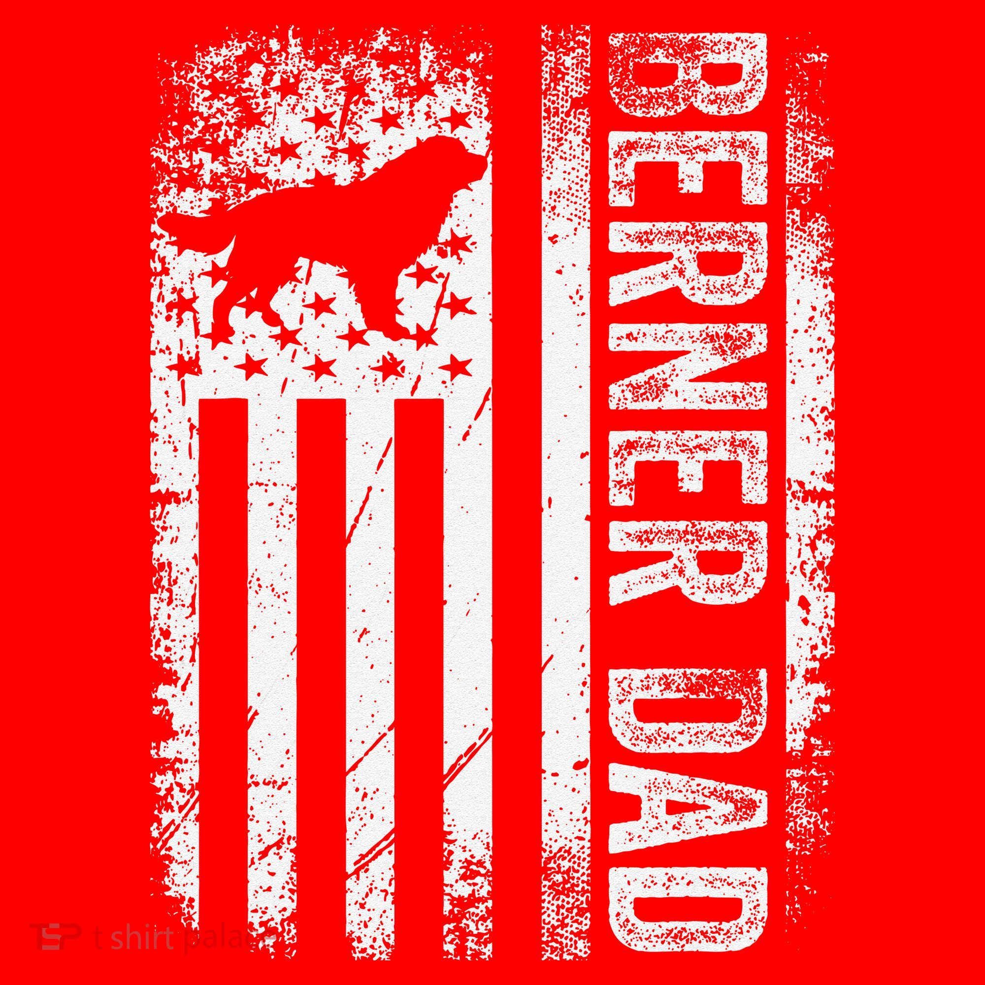 Bernese Dad Berner Mountain Dad American Us Flag Dog Santa Hat
