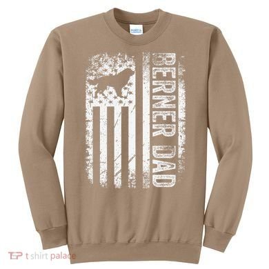 Bernese Dad Berner Mountain Dad American Us Flag Dog Sweatshirt