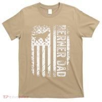 Bernese Dad Berner Mountain Dad American Us Flag Dog T-Shirt thumb 0