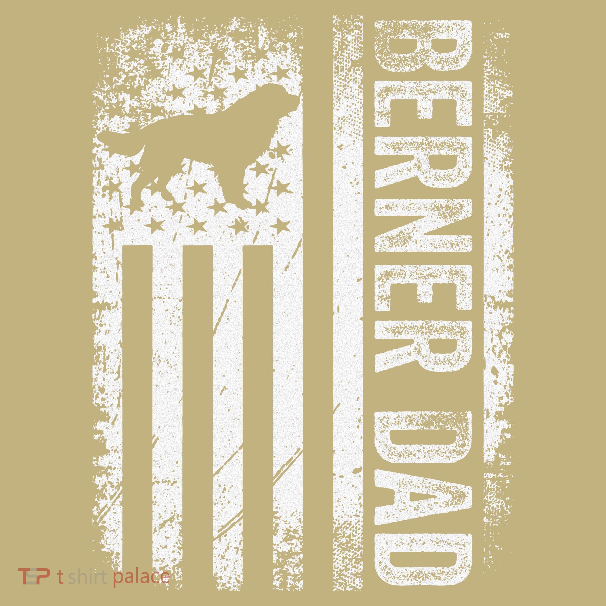 Bernese Dad Berner Mountain Dad American Us Flag Dog Mousepad