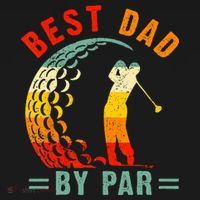 Best Dad By Par Funny Golf Daddy Fathers Day US Flag Gifts Backpack thumb 2