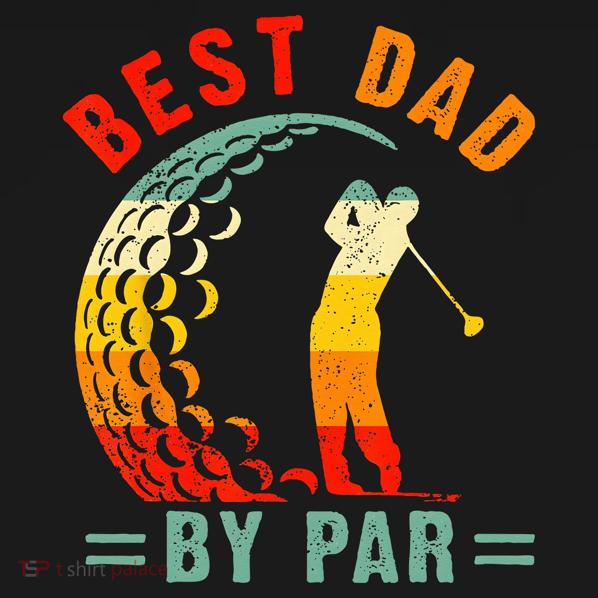 Best Dad By Par Funny Golf Daddy Fathers Day US Flag Gifts Backpack