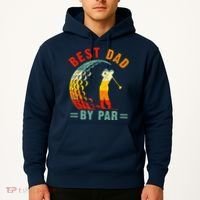Best Dad By Par Funny Golf Daddy Fathers Day US Flag Gifts Hoodie thumb 2