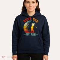 Best Dad By Par Funny Golf Daddy Fathers Day US Flag Gifts Hoodie thumb 5