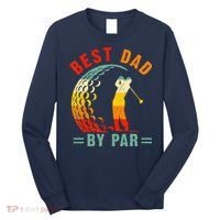 Best Dad By Par Funny Golf Daddy Fathers Day US Flag Gifts Long Sleeve Shirt thumb 0
