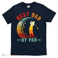 Best Dad By Par Funny Golf Daddy Fathers Day US Flag Gifts T-Shirt thumb 0