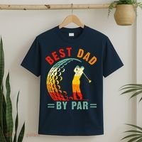 Best Dad By Par Funny Golf Daddy Fathers Day US Flag Gifts T-Shirt thumb 2