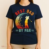 Best Dad By Par Funny Golf Daddy Fathers Day US Flag Gifts T-Shirt thumb 4