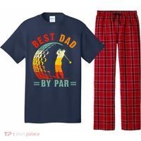Best Dad By Par Funny Golf Daddy Fathers Day US Flag Gifts Pajama Set thumb 0