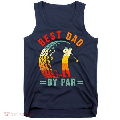 Best Dad By Par Funny Golf Daddy Fathers Day US Flag Gifts Tank Top