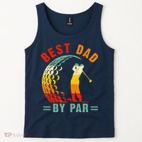 Best Dad By Par Funny Golf Daddy Fathers Day US Flag Gifts Tank Top thumb 2