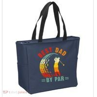 Best Dad By Par Funny Golf Daddy Fathers Day US Flag Gifts Tote Bag thumb 2