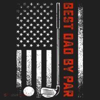 Best Dad By Par Funny Golf Daddy Fathers Day US Flag Gifts Tumbler thumb 3