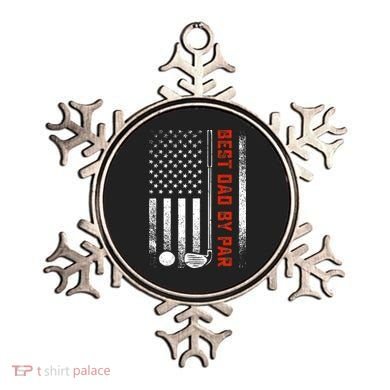 Best Dad By Par Funny Golf Daddy Fathers Day US Flag Gifts Ornament
