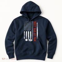 Best Dad By Par Funny Golf Daddy Fathers Day US Flag Gifts Hoodie thumb 0