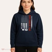Best Dad By Par Funny Golf Daddy Fathers Day US Flag Gifts Hoodie thumb 5