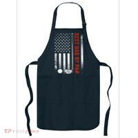 Best Dad By Par Funny Golf Daddy Fathers Day US Flag Gifts Apron thumb 0