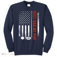 Best Dad By Par Funny Golf Daddy Fathers Day US Flag Gifts Sweatshirt thumb 0