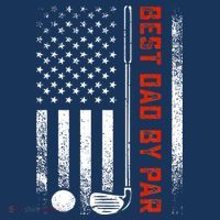 Best Dad By Par Funny Golf Daddy Fathers Day US Flag Gifts T-Shirt thumb 7