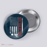Best Dad By Par Funny Golf Daddy Fathers Day US Flag Gifts Button thumb 0