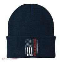 Best Dad By Par Funny Golf Daddy Fathers Day US Flag Gifts Beanie thumb 0