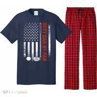 Best Dad By Par Funny Golf Daddy Fathers Day US Flag Gifts Pajama Set thumb 0