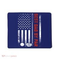 Best Dad By Par Funny Golf Daddy Fathers Day US Flag Gifts Mousepad thumb 0