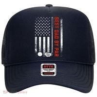 Best Dad By Par Funny Golf Daddy Fathers Day US Flag Gifts Hat thumb 0
